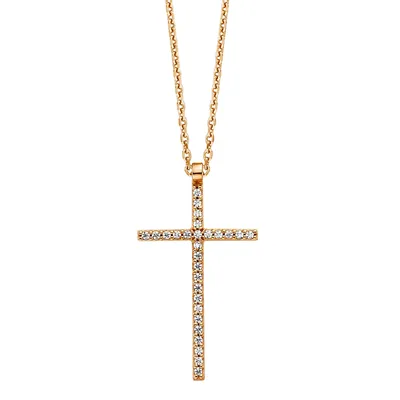Produktbild von Julie Julsen Anhänger mit Kette 925/- Sterling Silber 45cm rot Zirkonia weiß 148250012-2