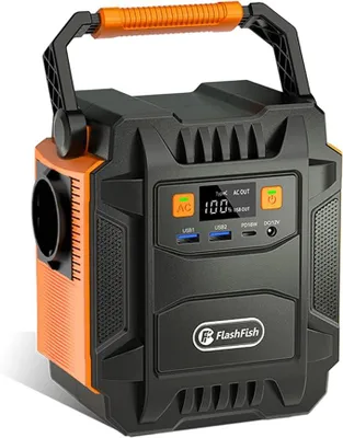 Productafbeelding van Draagbare powerstation 172,8 Wh, zonnegenerator 200W 230V, batterijback-up, accu met AC/DC/USB/LED-aansluitingen. Powerstation op zonne-energie voor stroomuitval thuis, kamperen en outdooractiviteiten