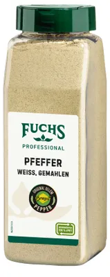 Image de Poivre blanc Fuchs moulu à partir de baies de poivre bien mûres 600g