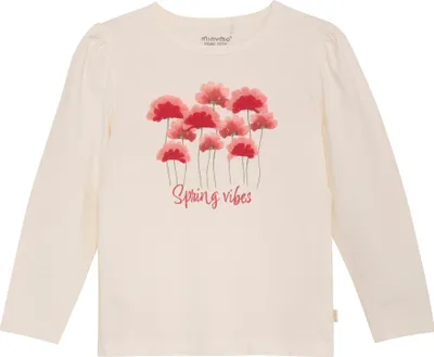 Produktbild von Minymo Mädchen Kinder Longsleeve Langarmshirt Shirt Rundhals 95% Baumwolle, 5% Elasthan Regular Fit