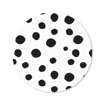 Produktbild von MuchoWow® Mauspad Mousepad Schwarz - Weiß - Design - Punkte - Muster 40x40 cm - Mousepads - Maus Mat - Pad - Mausunterlage - Schreibtisch Accessoires