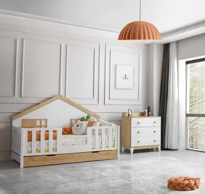 Immagine prodotto di Letto moderno Montessori con cassettiera Design elegante per la camera dei bambini