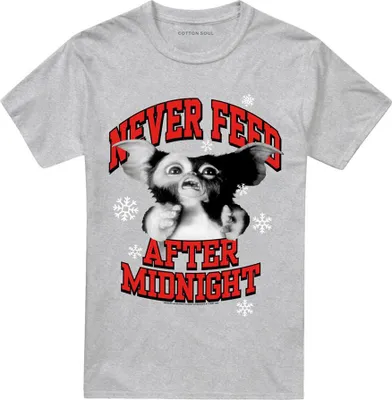 Image de T-shirt Gremlins - « Never Feed After Midnight » pour homme/femme (unie), motif de Noël TV27206 (5XL) (Sportliches Heather)