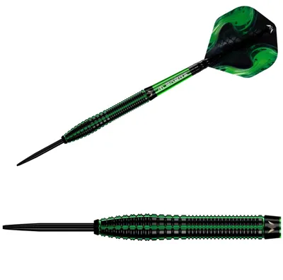 Produktbild von Mission | Venom | Steeldarts | 90% Tungsten | 25g | Black & Green Electro Plated | Dartpfeile Set