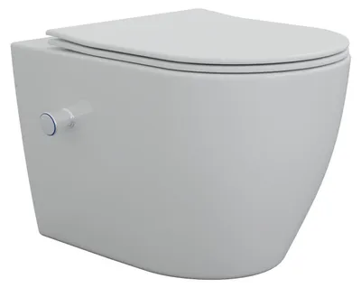 Produktbild von HAGO24 Spülrandloses Hänge-WC Keramik weiß Bidetfunktion WC-Sitz Absenkautomatik Soft Close Toilette Wandmontage Klo