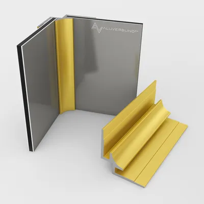 Produktbild von 200cm Inneneckprofil für 3 mm Platten Gold-Eloxiert