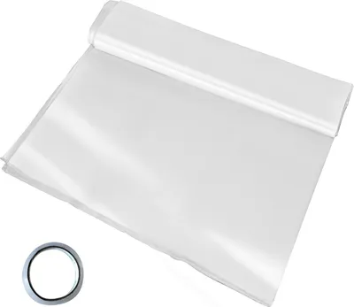 Immagine prodotto di Pellicola per serra 12 x 25 piedi, pellicola in polietilene per serra con spessore di 6 mil, pellicola in plastica trasparente per serra resistente ai raggi UV, pellicola in polietilene che mantiene il calore, resistenza superiore