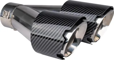 Produktbild von AMiO 04069 Auspuffblende Endrohr Blende Ø63mm Rund Carbon Edelstahl