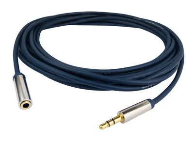 Produktbild von 5.0m SLIM Stereo Audio Verlängerung Kabel 3,5mm Klinke Stecker - Buchse