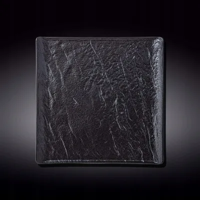 Image de Wilmax WL-661107/A Porzellan Quadratische Platte, Schwarz, 27cm Länge, 27cm Breite