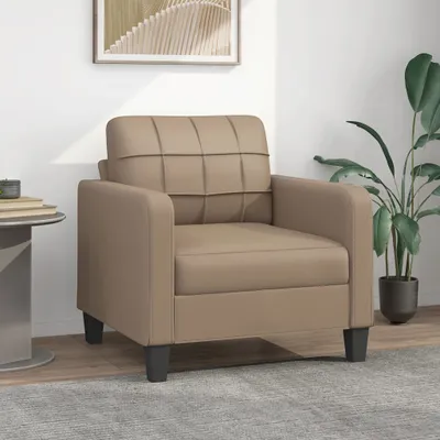 Produktbild von "2026 Promotion" Sessel - Einzelsofa - Cappuccino-Braun 60 cm Kunstleder - Klassische Sofas CC21788