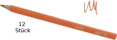 Produktbild von edu3 Jumbo Farbstifte Dreikant 12 Buntstifte orange