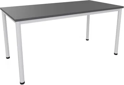 Productafbeelding van Bureau: Verschillende maten en kleuren. Conferentietafel: grijs metalen frame. Stabile vergadertafel. Bureau, eigen fabricage (B: 160 cm x D: 80 cm, antraciet)