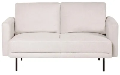 Produktbild von BELIANI Sofa Hellbeige Stoff 2-Sitzer mit Schwarzen Metallfüßen Glamour Modern Wohnzimmer Büro Arbeitszimmer Wohnküche Esszimmer
