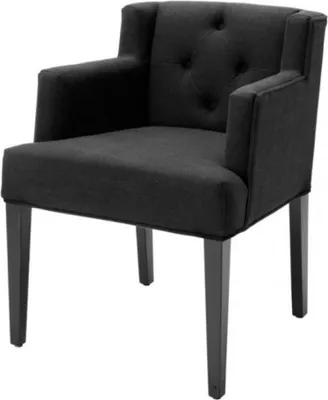 Produktbild von Casa Padrino Luxus Stuhl mit Armlehne Schwarz - Hotel Möbel