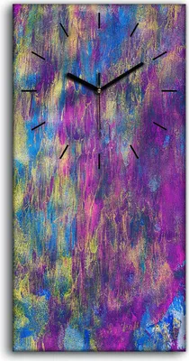 Produktbild von Wandkunst Leinwand Bild Uhr Geräuschlos Kunstdruck 30x60 Malerei Abstrakte Kunst - schwarze Hände