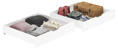Produktbild von Bettkasten-Set für Betten 80x190cm - 2-teilig - Kiefer weiß - 90.10-S12W