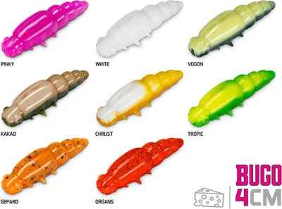 Zdjęcie produktu dla Delphin Sztuczna przynęta Bugo Cheese 4 cm, 15 sztuk, Organs