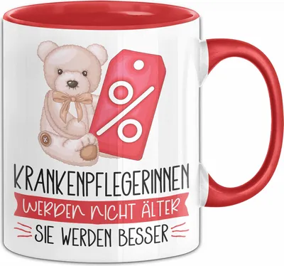 Produktbild von Krankenpfelgerinnen Werden Nicht Älter Sie Werden Besser Krankenpfelgerin Geschenk Tasse Lustiger Spruch (Rot)