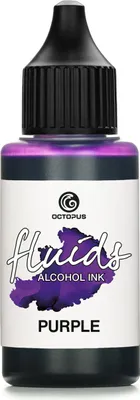 Produktbild von Octopus Fluids Alcohol Ink PURPLE, Alkoholtinte für Fluid Art und Resin, violett