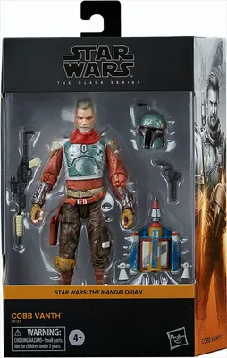 A Star Wars Black Series action figure of Cobb Vanth in its packaging.