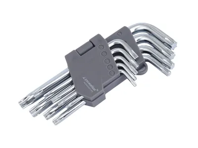 Zdjęcie produktu dla Klucze trzpieniowe 130 mm do śrub TORX, T10-T50, 9 szt.