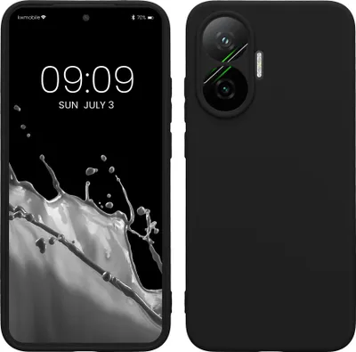 Produktbild von kwmobile Handyhülle für Xiaomi Poco F7 Hülle - weiches Handy Silikon Case - Schutzhülle Cover - Schwarz matt