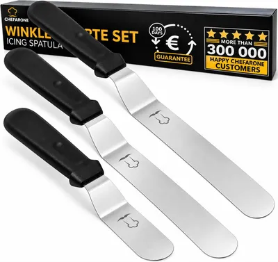 Palettenmesser-Set, 3-teilig, Edelstahl, für Torten und Gebäck