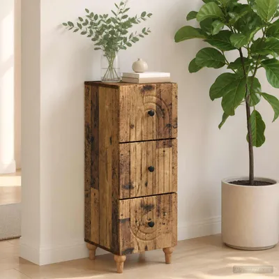 Obrázok produktu pre vidaXL Komoda s zásuvkami, 33 x 34,5 x 90 cm, drevotrieska, recyklované drevo