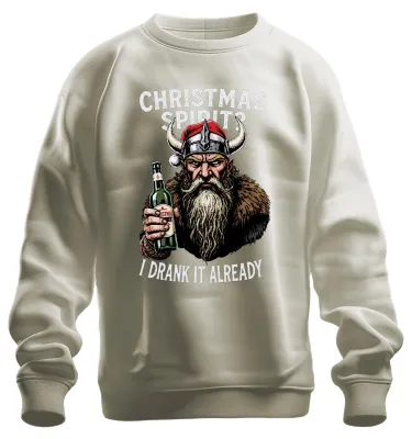 Obrázok produktu pre Vianočný duch Už som to vypil Viking Beer Christmas Uni mikina, Nature, XL