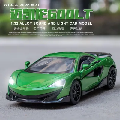 Obrázek produktu pro Pro McLaren 600lt sportovní auto model 4 Otevření dveří Zvukové světlo Stáhnout funkci Zelená hračka