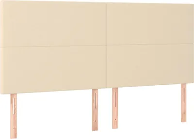 Obrázek produktu pro vidaXL Čelo postele krémové 160x5x118/128 cm látka