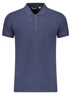 Image de Polo à manches courtes pour homme, bleu, avec broderie et 3 boutons