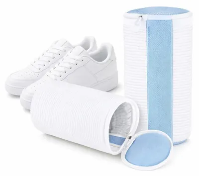 Produktbild von Schuhwaschbeutel Waschmaschine Weiß 2er-Set Wiederverwendbar Schützend für alle Schuhtypen