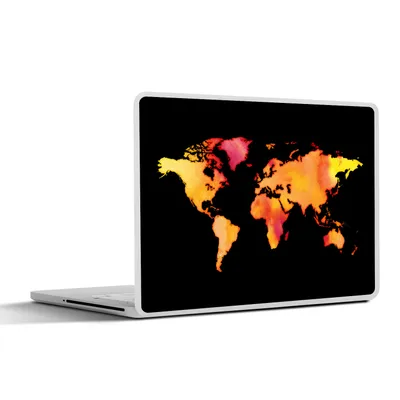 Produktbild von MuchoWow® Laptop Aufkleber Sticker Cover Weltkarte - Aquarelle 32.5x23.5 cm - Sticker für Laptop - Selbstklebend