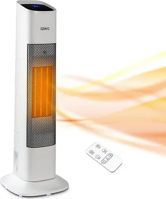 Produktbild von OZAVO Heizlüfter OZ2003R Keramik Heizgerät 2000W mit Fernbedienung, Turmheizlüfter mit LED Touchbildschirm Timer Oszilationsfunktion Heizung
