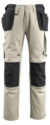 Produktbild von MASCOT® Bremen Handwerkerhose Größe 82C46, hellkhaki/schwarz | Packung (1 Stück)
