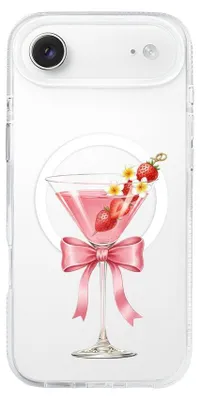 Produktbild von Hartschalenhülle für das iPhone Air, kompatibel mit MagSafe, transparent, Erdbeercocktail