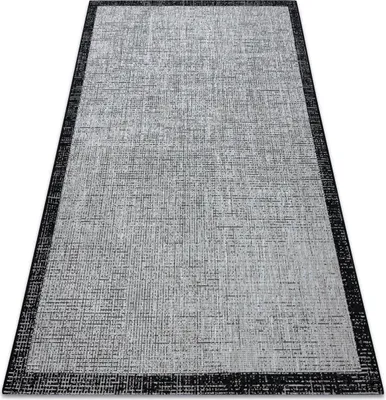 Produktbild von TEPPICH SIZAL FLOORLUX 20401 Rahmen silber / schwarz  Grau 200x290 cm