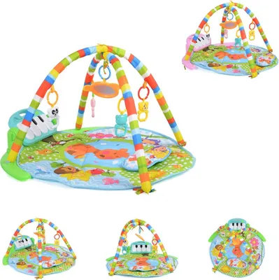 Obrázok produktu pre Moni play arch piano 696-R, preliezacia deka, hudobn klvesy, zrkadlo, hracie centrum modr