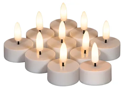 Produktbild von Anna's Collection LED-Teelichter - 10x - weis -3,5 x 1,5 cm