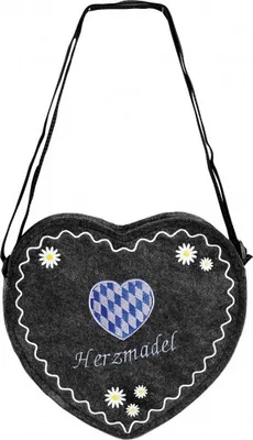 Produktbild von Herzfilztasche mit hochwertiger Einstickung - HERZMADEL -26341 - Umhängetasche Tasche