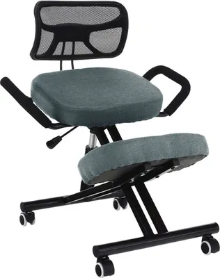 Produktbild von Kondela Ergonomická klekačka na kolečkách Rufus - šedá/černá