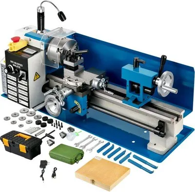 Productafbeelding van Mini-metaalslijpmachine, 7 x 14 inch, 550W, variabele snelheid, 2250 omwentelingen per minuut, CNC-slijpmachine met 3-klauwplaat