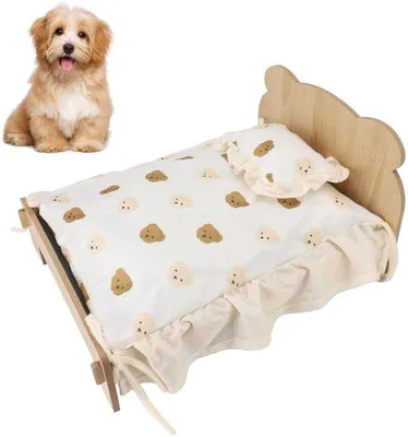 Immagine prodotto di Cuccia per cani da interno - Struttura robusta - Cuccia per cani in legno - Costruzione rinforzata - Cuscini rimovibili - Montaggio semplice - Sonno confortevole - Rifugio per cani