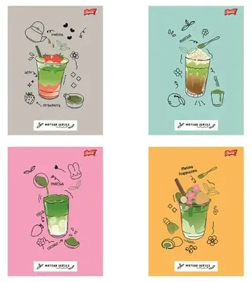 Produktbild von A5-Notizbuch, 32 Seiten, "Matcha Mood", laminiert