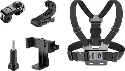 Immagine prodotto di Supporto per cintura toracica in poliestere di dimensioni regolabili per cellulare, videocamera, riprese, sci, arrampicata