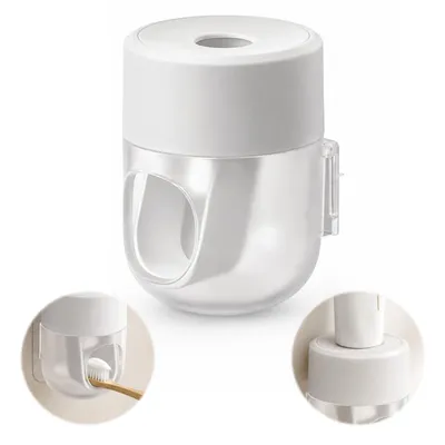 Produktbild von Automatischer Zahnpasta Spender ohne Bohren, Wandmontage selbstklebend, Bad Organizer für Familie & Kinder, hygienisch & praktisch