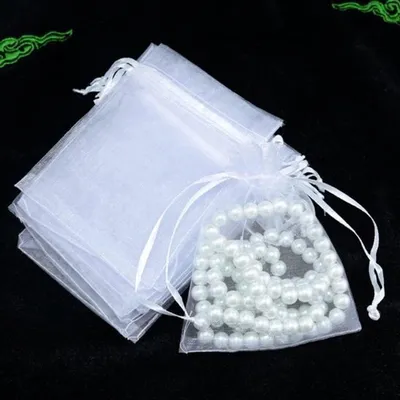 - Organza Beutel zum Füllen - Geschenktüten - Zugband - Festival - Party - Hochzeit - Süßigkeitenbeutel - Schmuckbeutel