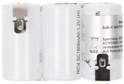 Obrázek produktu pro Nouzová záložní baterie NiMH 3,6 V, 1800 mAh, F1x3 Sub-C s konektorem Faston 6,3 mm